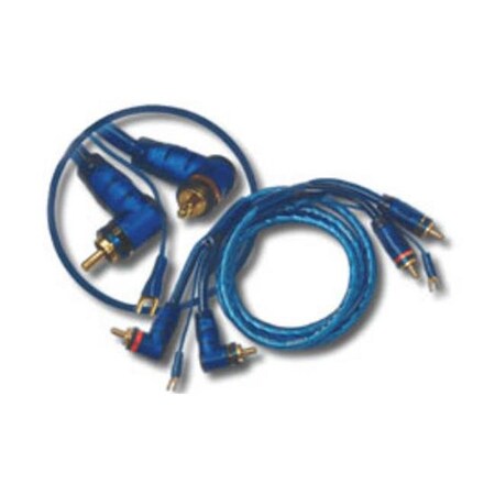 Xscorp XSCORP 12TR 12 ft. Right Angle Triple Shielded RCA Cables with Remote Turn-On Wire 12TR